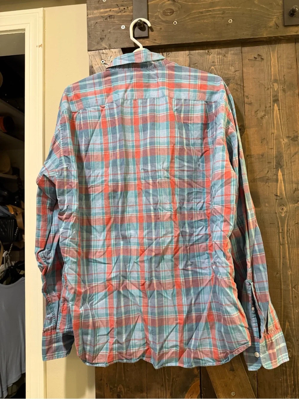 J. Crew Men's Plaid Button-Down Shirt Slim XL